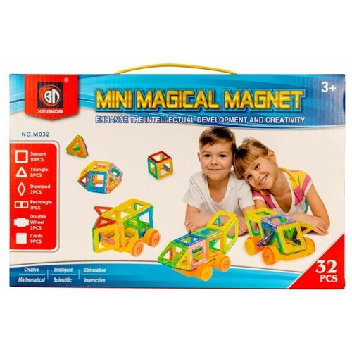 Магнитный конструктор, 32 детали