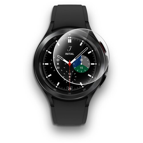 Защитное стекло на Samsung Galaxy Watch 4 Classic (46mm) Гибрид:пленка+стекловолокно на Экран прозрачное тонкое 2 шт Brozo