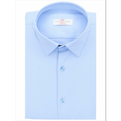 фото Школьная рубашка richard spencer, размер 13(158), голубой