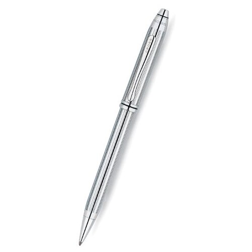 шариковая ручка cross townsend цвет черный Шариковая ручка Cross Townsend, цвет - серебристый