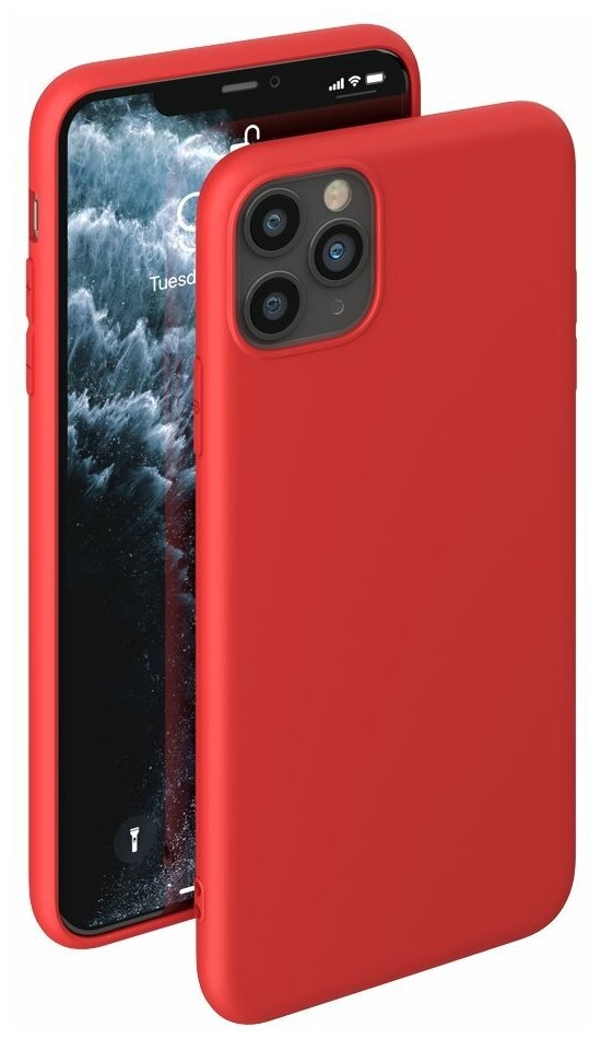 Чехол (клип-кейс) DEPPA Gel Color Basic, для Apple iPhone 11 Pro Max, красный [87233] - фото №1