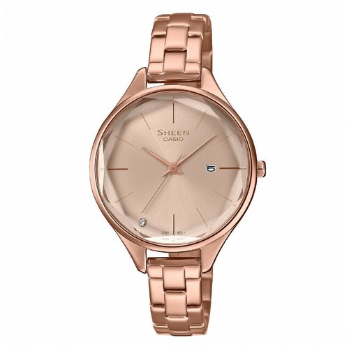 фото Женские японские наручные часы casio sheen she-4062pg-4a с гарантией