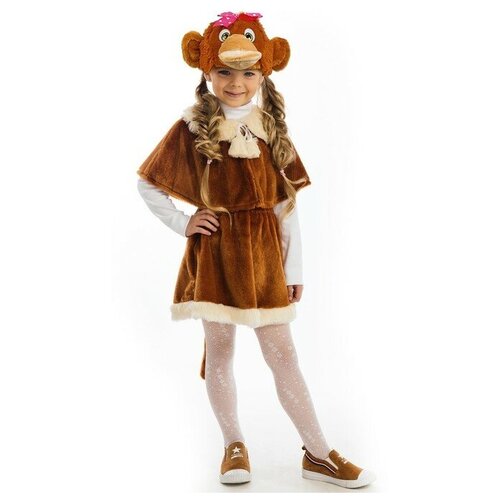 фото Карнавальный костюм «обезьянка девочка», пелерина, юбка, маска- шапочка, рост 122 см qwen