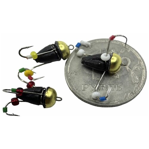 Мормышки свинцовые ведьма кивок с 3 крючкамиЯпония 14 гр 3 шт 399₽