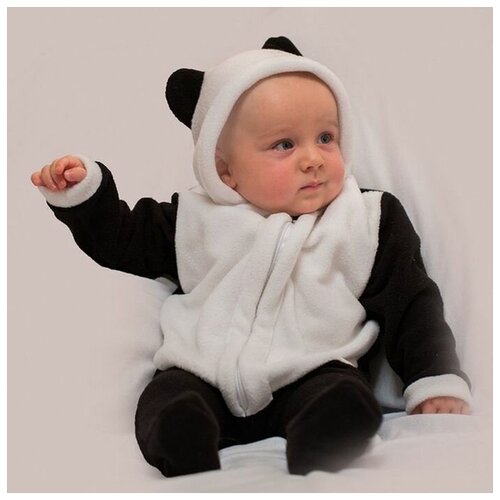 фото Детский карнавальный костюм "малышка- панда": комбинезон, на 6-9 месяцев (рост 75 см) бока