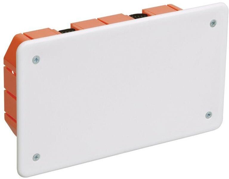 Коробка распаячная СП 172х96х45 КМ41026 для полых стен (с саморезами пластиковые лапки с крышкой), IEK UKG11-172-096-045-P (70 шт.)
