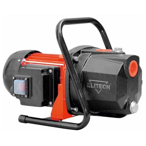 фото Насос садовый 1000вт, напор 45м , 60л/мин, вх/вых- 1, max глуб. забора 8м, чугун elitech