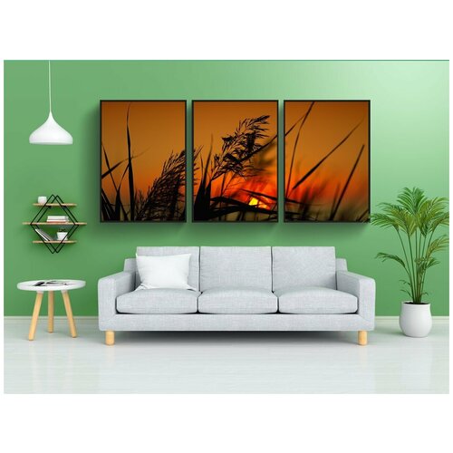 фото Набор модулных постеров для интерьера "закат, рассвет, день s" 60x90 см. в тубусе, без рамки lotsprints