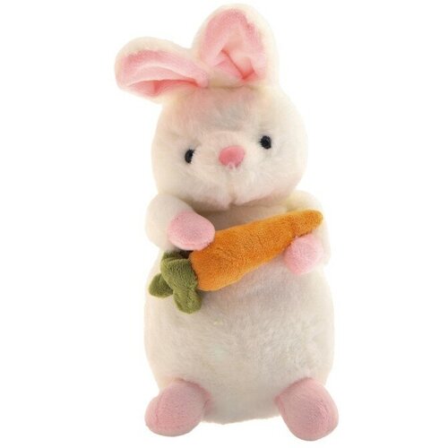 мягкая игрушка кролик с морковкой цвет белый Мягкая игрушка «Кролик с морковкой»