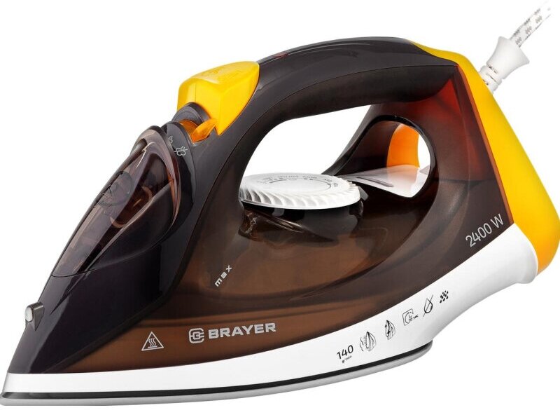 Утюг Brayer BR4003,2400 Вт, керам, 140 г/мин, антикапля, 330 мл, сам очист