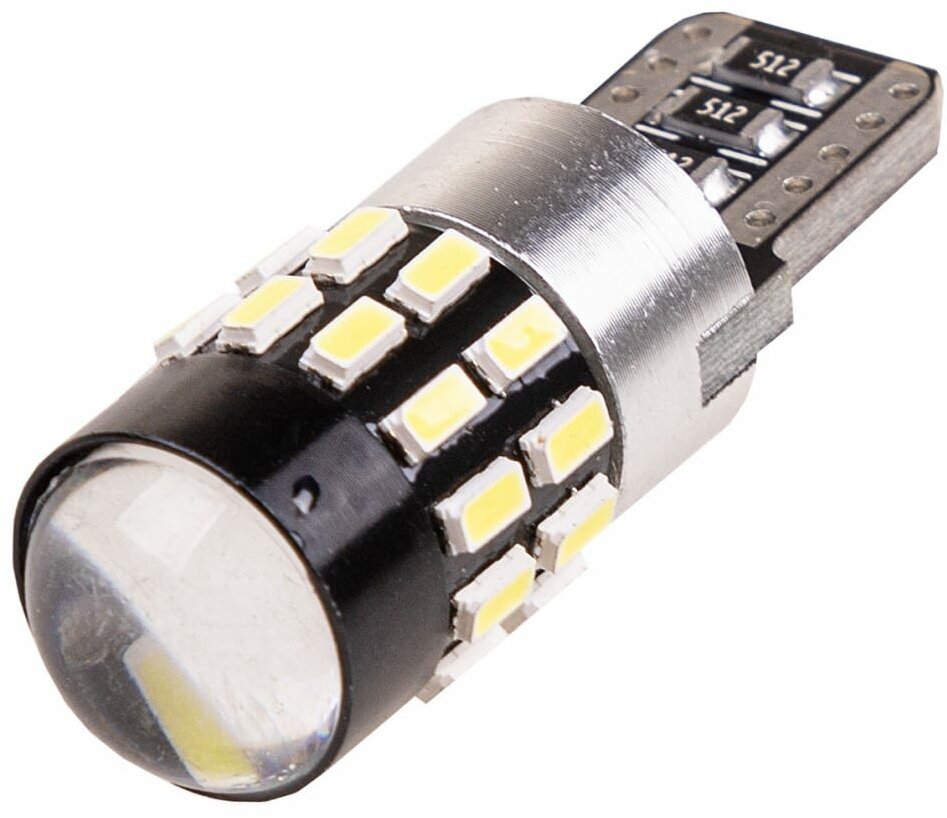 Автолампа Диод T10 (W5w) 12-24v 30 Smd Диодов 1-Конт С Обманкой Белая Skyway Салон Габариты Номер Skyway арт. S08202042