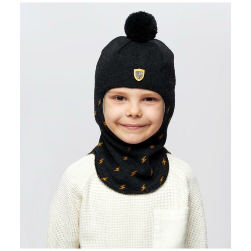фото Шапка-шлем для мальчика kotik лэмми 4 года т. серый