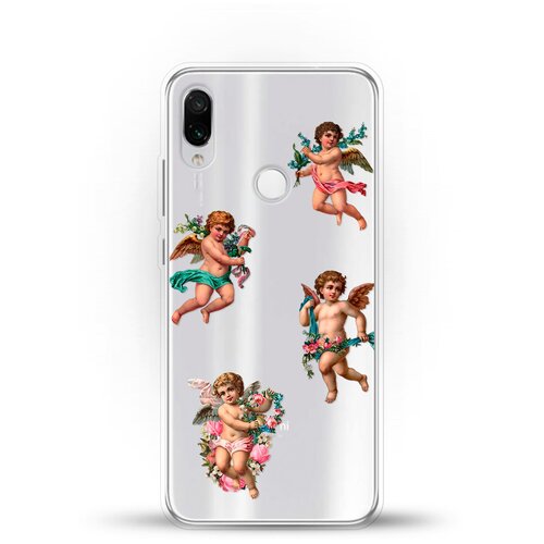 фото Силиконовый чехол ангелочки на xiaomi redmi note 7 andy & paul