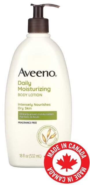 Aveeno, увлажняющий лосьон для ежедневного применения, без отдушки, 532 мл