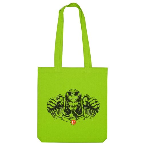 Сумка шоппер Us Basic, зеленый сумка дьявольский кот ярко синий