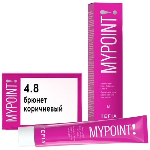 Tefia MY Крем-краска для волос MYPOINT Color 4.8, Tefia MY, Объем 60 мл