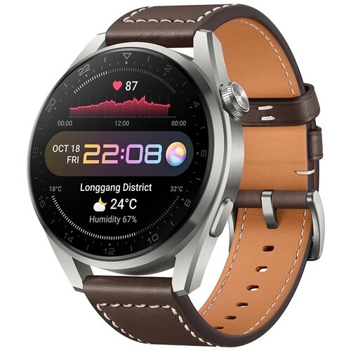 Умные часы HUAWEI Watch 3 LTE Galileo-L21E 46mm коричневый 3833900₽