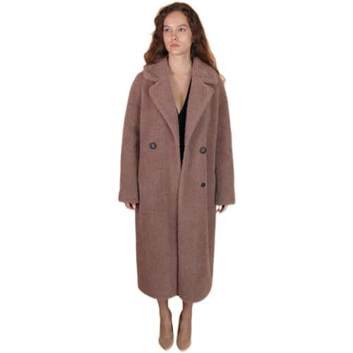 фото Пальто vira plotnikova демисезонное, средней длины, размер s, коричневый, черный