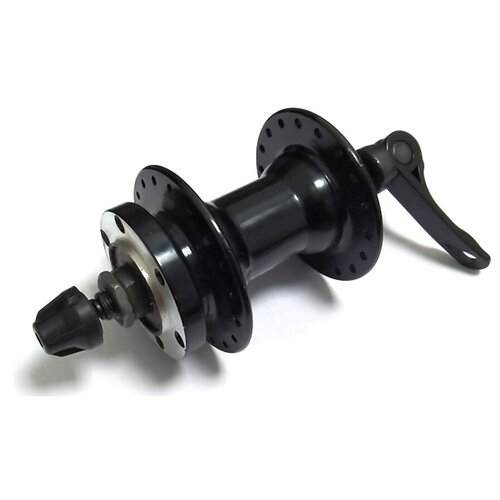 фото Втулка передняя алюминий, под дисковый тормоз, на эксцентрике 36h диск на болтах,чёрная gainway