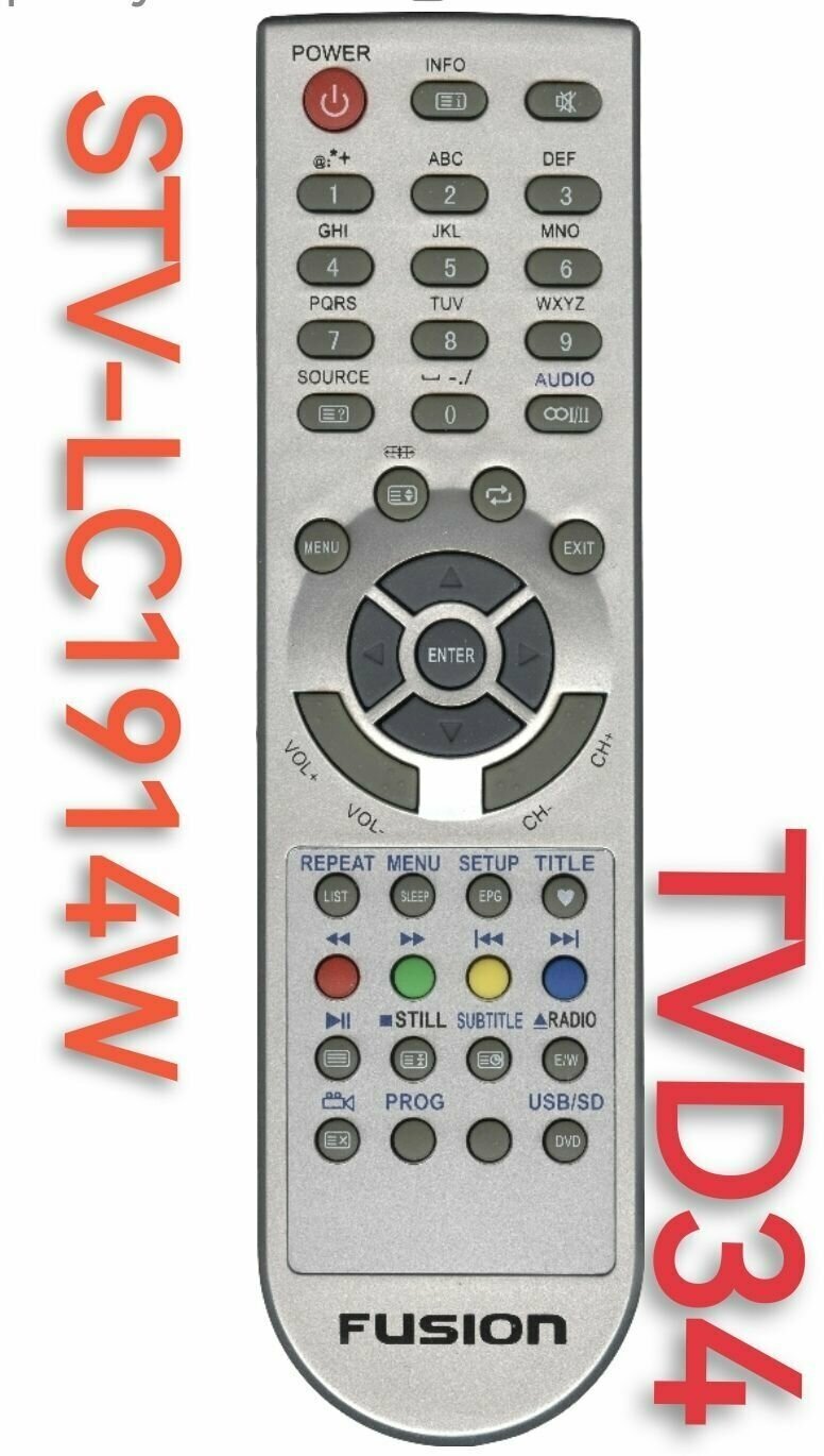 Пульт STV-LC1914w (tvd34) для FUSION/фьюжн телевизоров