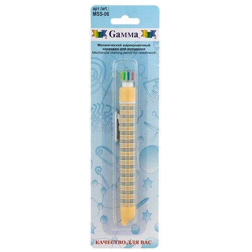 Маркировочный карандаш Gamma механический, 6 цветных грифелей (MSS-06)