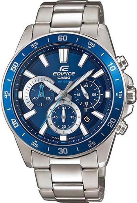 Наручные часы CASIO Edifice 30442, серебряный, голубой