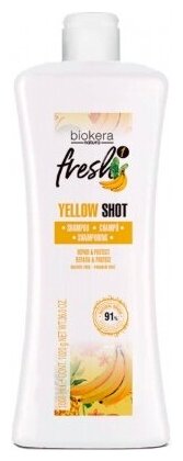 Salerm Fresh Yellow Shot Shampoo Восстанавливающий шампунь с бананом, 1000мл.