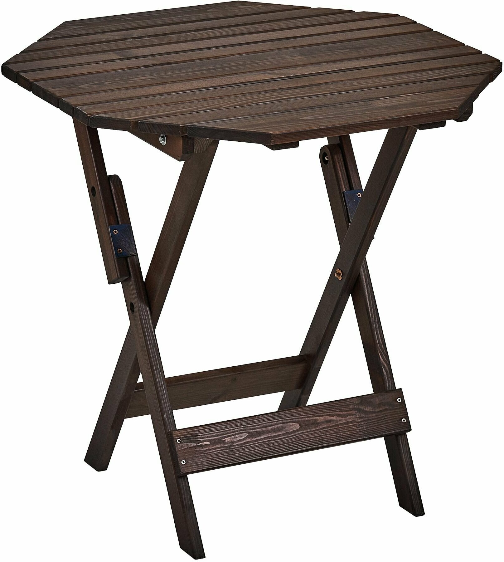 Стол складной, деревянный для сада и дачи, 70*70см, сансет - фотография № 10