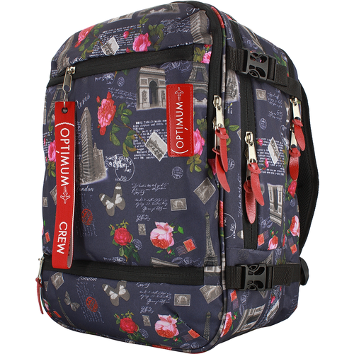 Сумка дорожная сумка-рюкзак Optimum Crew 41264310, 24 л, 40х30х20 см, ручная кладь, розовый, черный