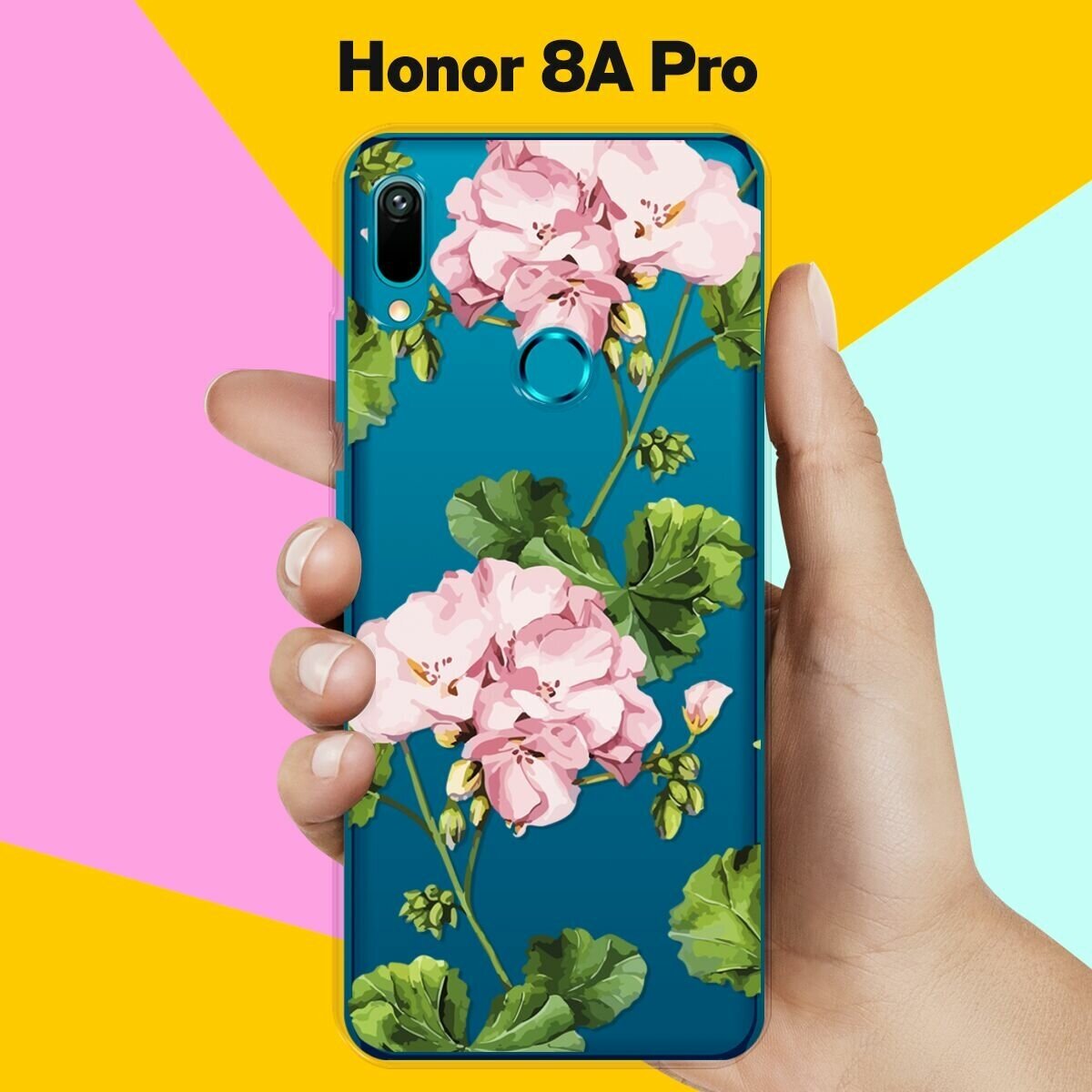 Силиконовый чехол на Honor 8A Pro Пионы / для Хонор 8А Про