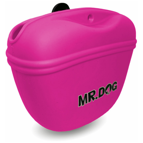 фото Сумка для лакомств собак, сумочка для лакомств для собак, сумка для лакомств, сумка для дрессировки силиконовая с магнитным замком розовая, mr dog