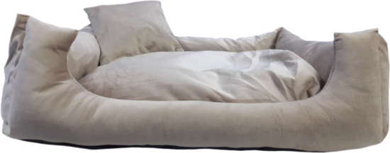 Лежанка Ecopet с подушкой "Лагуна" Светло-бежевая, 45х35х15 см