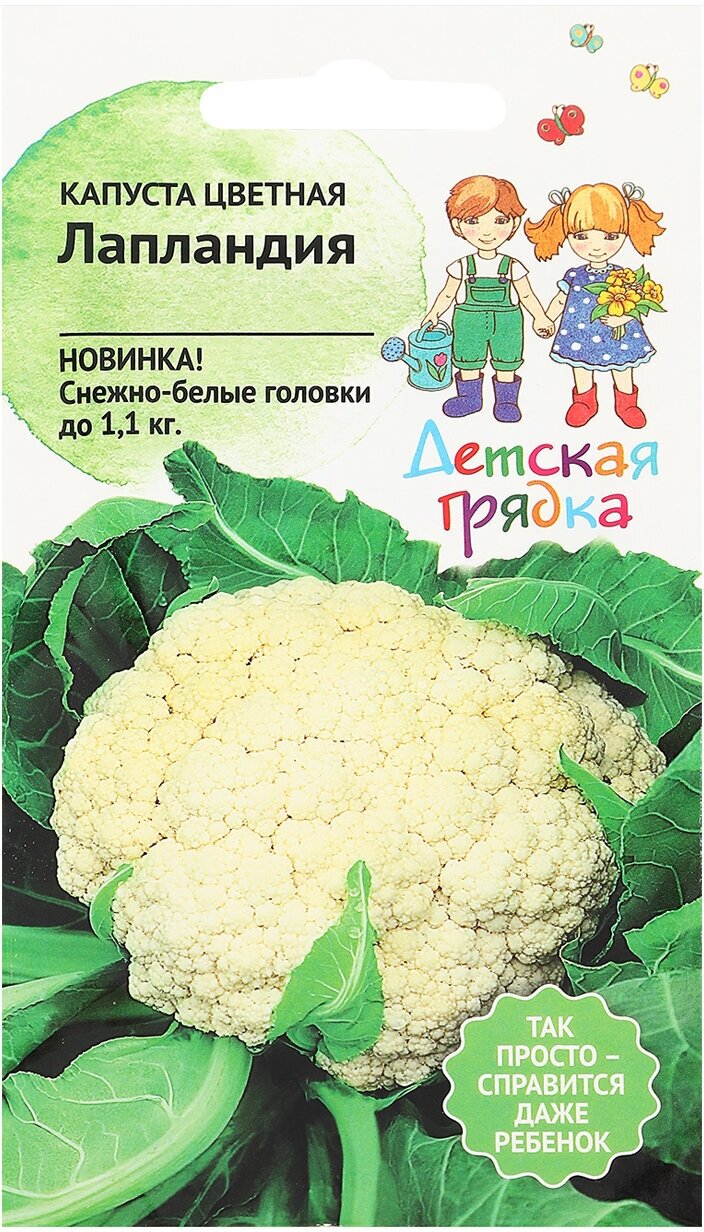 Капуста цветная Лапландия 0,3г Детская грядка, семена цветной капусты, овощи для открытого грунта