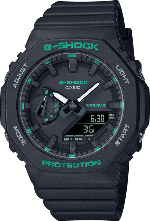 Наручные часы CASIO G-Shock GMA-S2100GA-1A, зеленый, черный