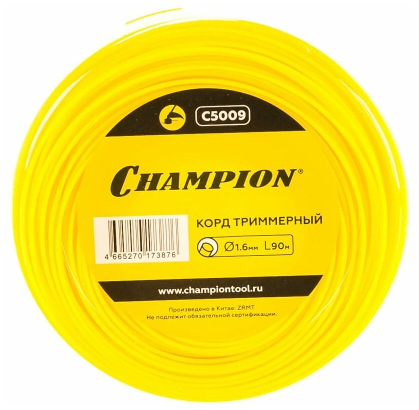 Корд триммерный Round (1.6 мм; 90 м; круглый) CHAMPION C5009