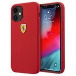 Чехол Ferrari On- track Liquid silicone Strap & metal logo для iPhone 12 mini - изображение