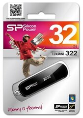 Флеш Диск Silicon Power 32Gb LuxMini 322 SP032GBUF2322V1K USB2.0 черный