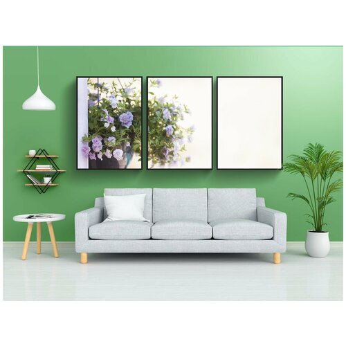 фото Набор модулных постеров для интерьера "завод, природа, лист" 60x90 см. в тубусе, без рамки lotsprints