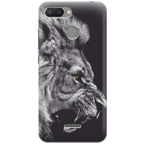 фото Gosso ультратонкий силиконовый чехол-накладка для xiaomi redmi 6 с принтом "морда льва"