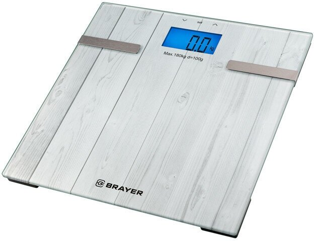 Весы напольные brayer br3735 до 180кг стекло диагностические