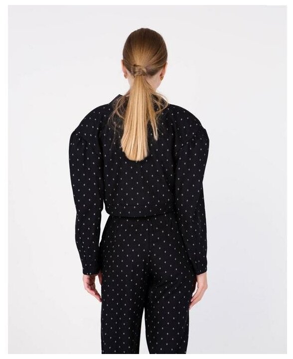 Пиджак Minaku, укороченный, силуэт прямой, размер 42/XS, черный - фотография № 8