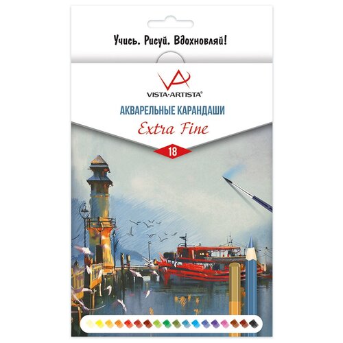 фото Vista-artista vawps-18 акварельные карандаши extra fine набор 18 цв. 1 шт.