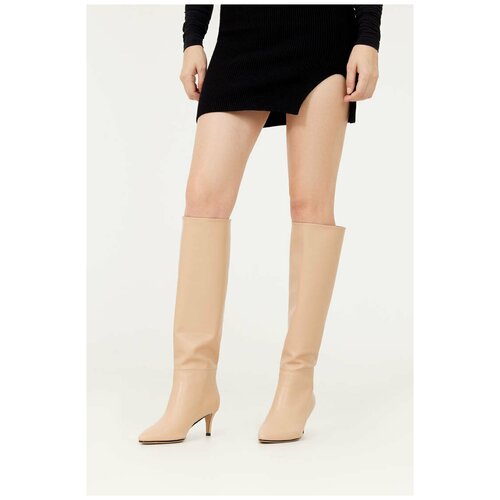 фото Сапоги lera nena unreal с острым носом на каблуке lnu.402.1689.110 бежевый