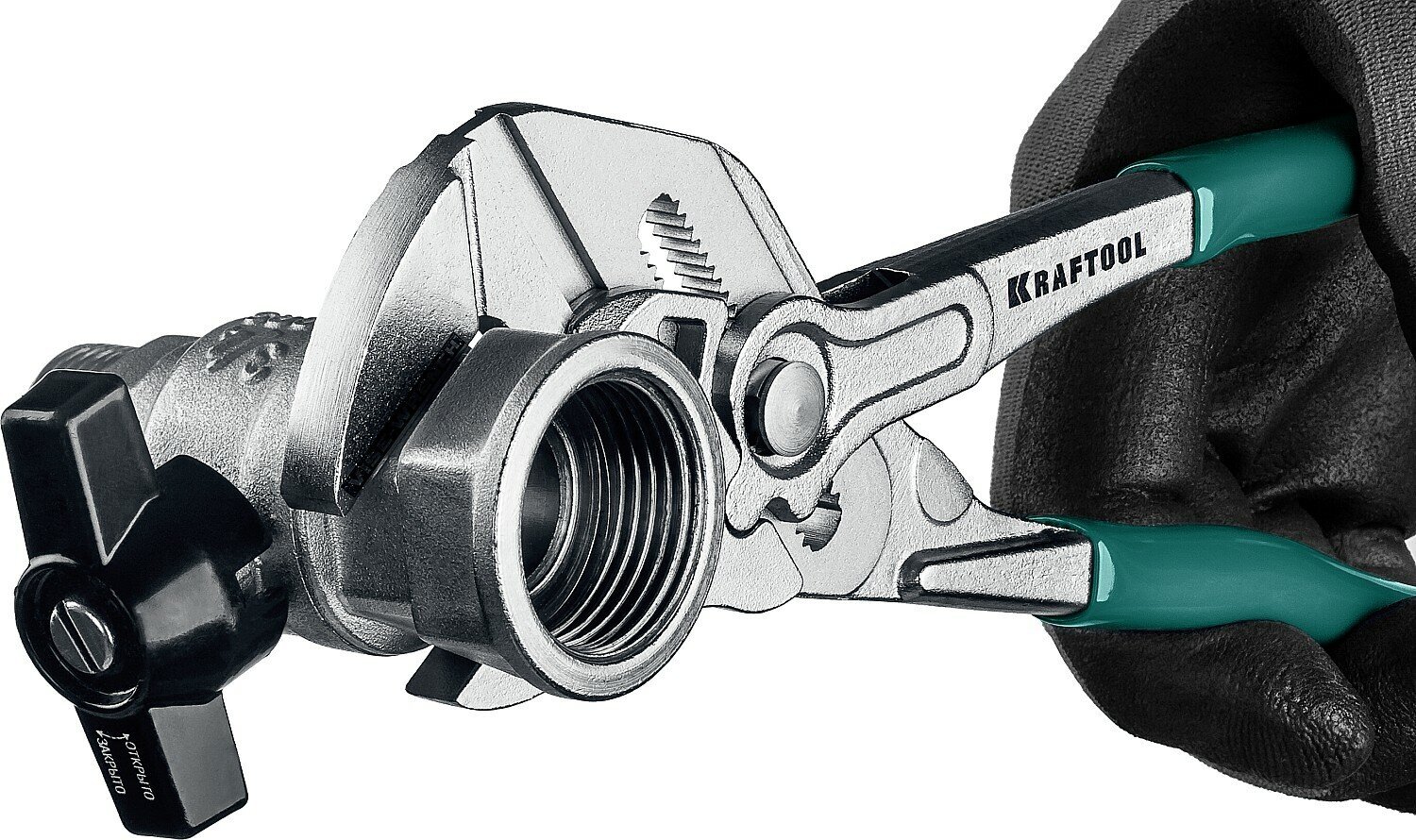 KRAFTOOL Vise-Wrench 250 мм, Клещи переставные-гаечный ключ (22065) - фотография № 5