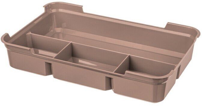Ящик универсальный GRAND BOX, цвет коричневый, с замками и вставкой-органайзером, 6,65 л. - фотография № 5