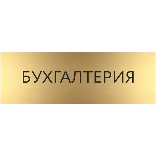 Табличка бухгалтерия с гравировкой (300*100 мм) с гравировкой / Табличка золото