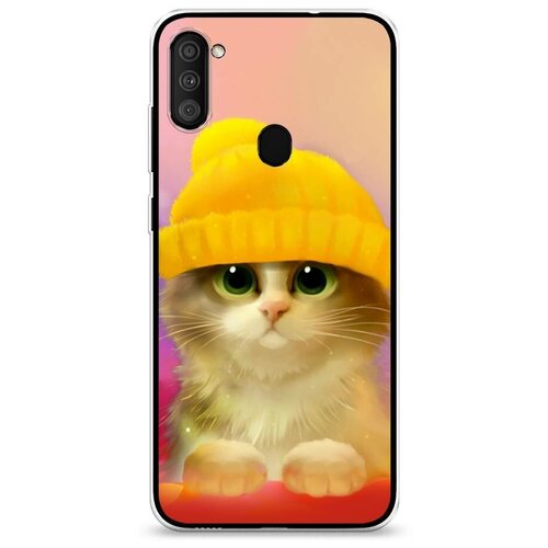 фото Силиконовый чехол "котенок в желтой шапке" на samsung galaxy a11 / самсунг галакси а11 case place