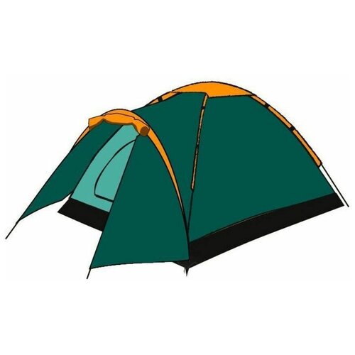 Палатка Totem Summer 2 Plus (V2) турист. 2мест. зеленый