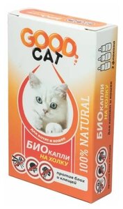 Фото БИО капли для Котят и Кошек от блох и клещей Good Cat 1мл х 3шт