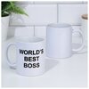 Кружка WORLD'S BEST BOSS, c нанесением - изображение